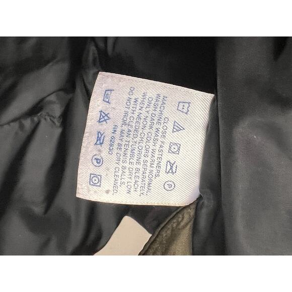 LANDS END DK OLIVE GREEN HOODED HEAVY DOWN LONG PARKA COAT MENS XL / 46-48 - Picture 5 of 5